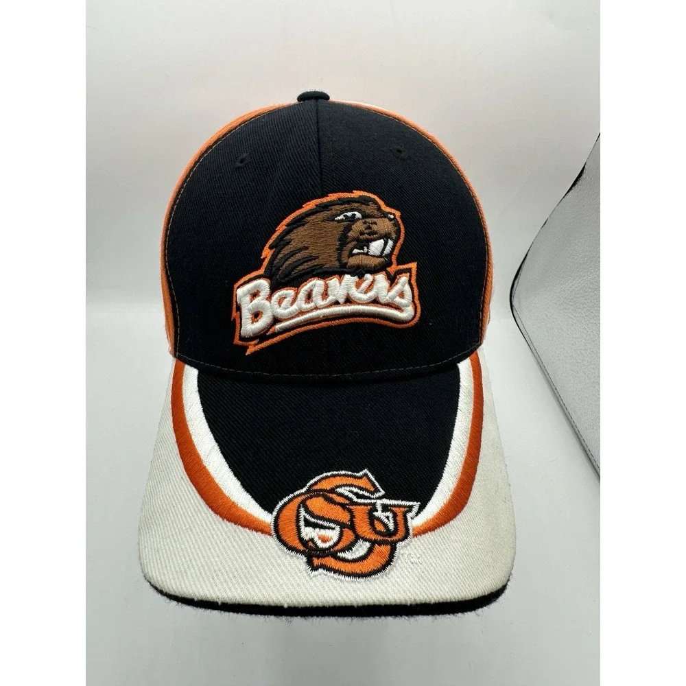 Oregon State Beavers Hat Cap Black Orange T.E.I. Strapback OSFA NCAA
